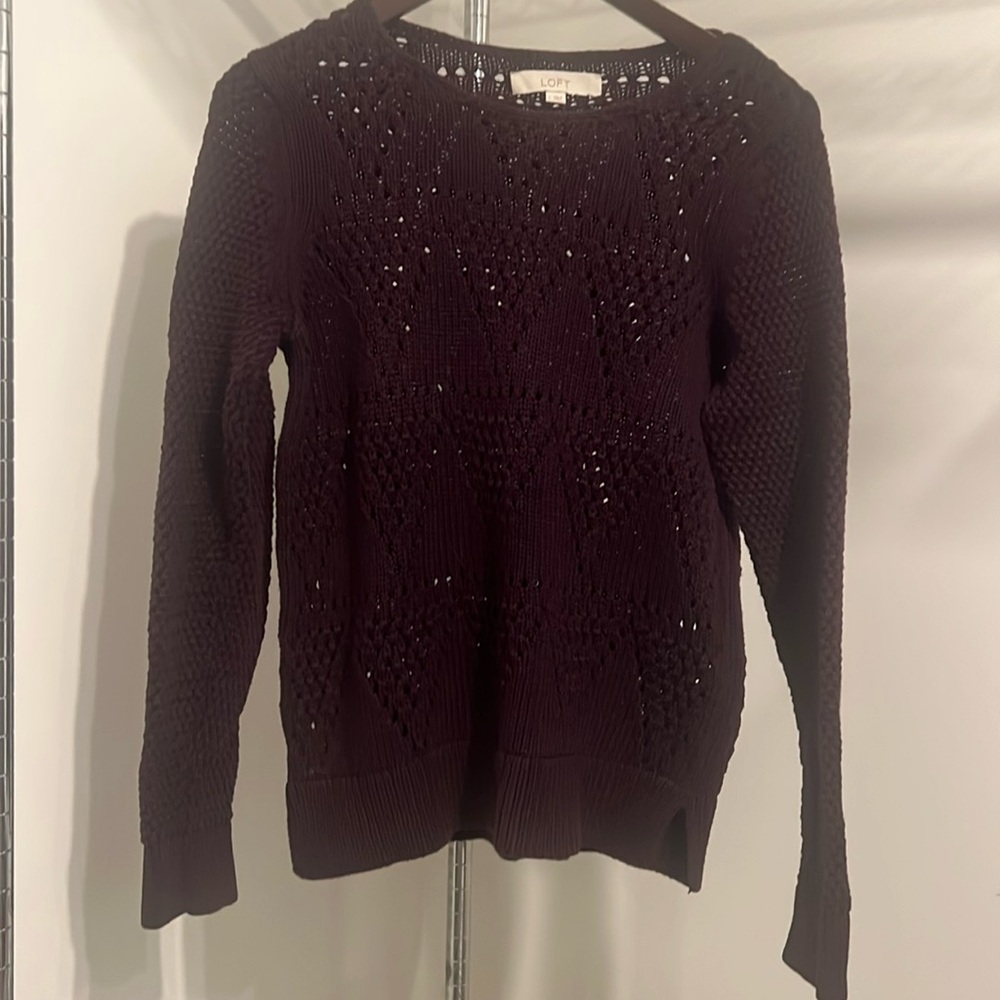Loft sweater plum size large